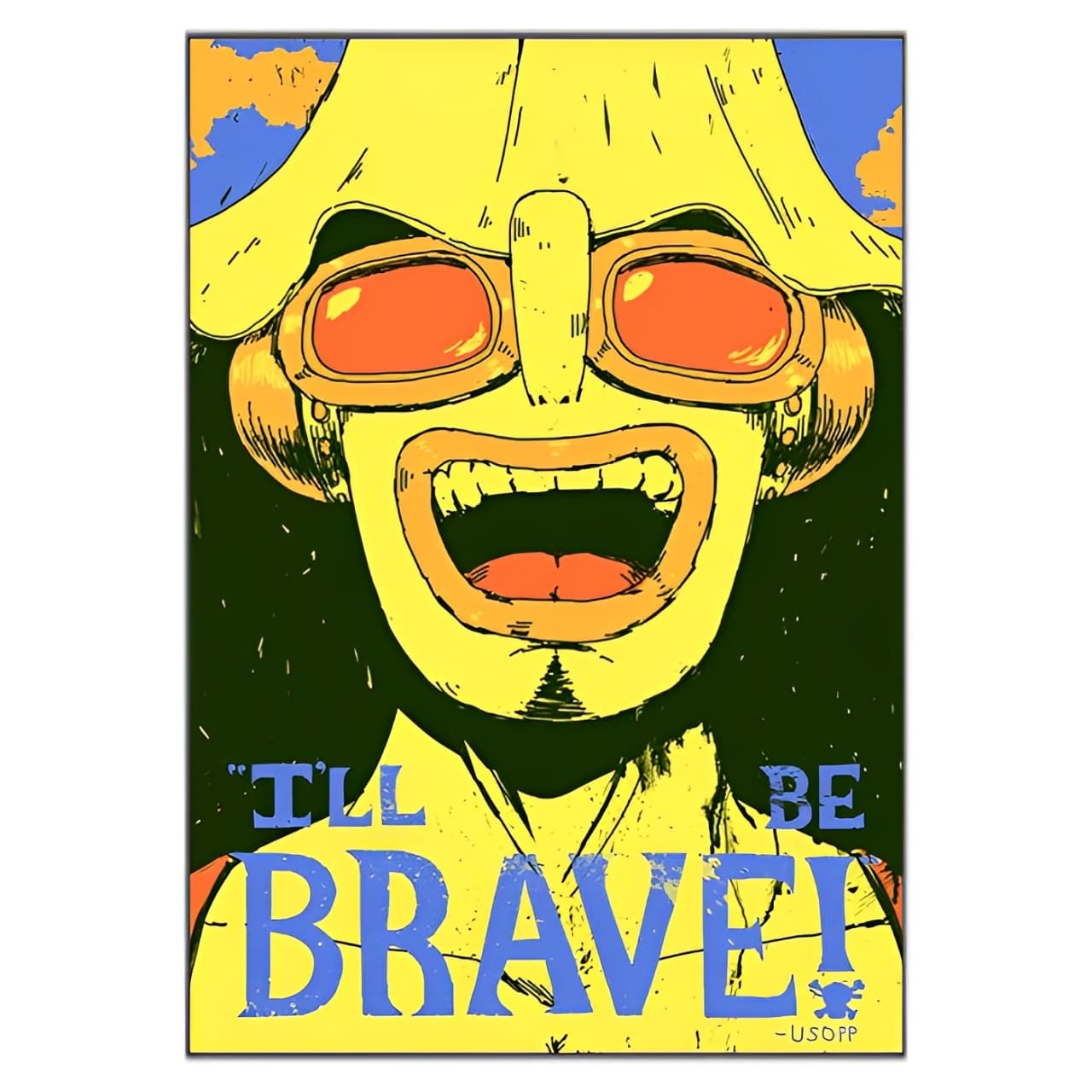 tableau toile one piece quote usopp 3