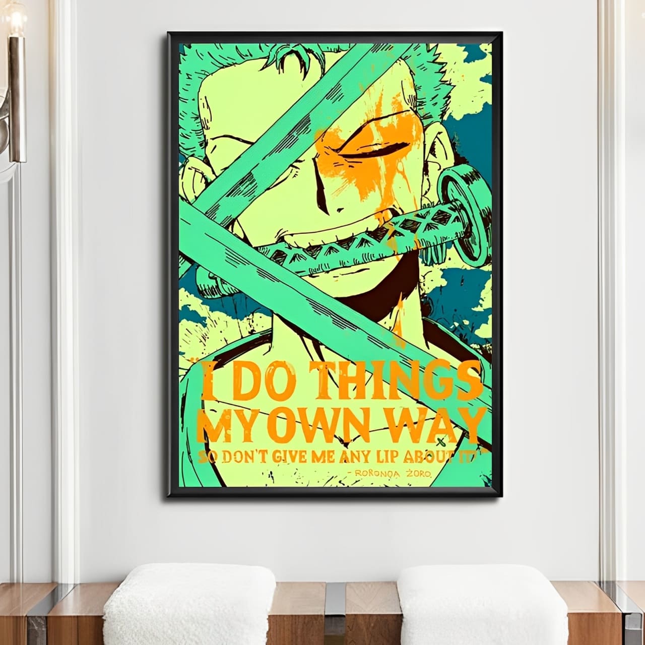 tableau toile one piece quote roronoa zoro 2