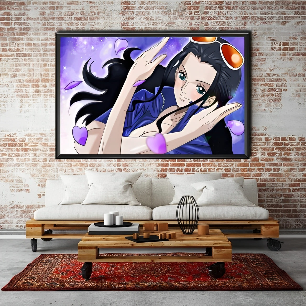 tableau toile one piece nico robin flower 2