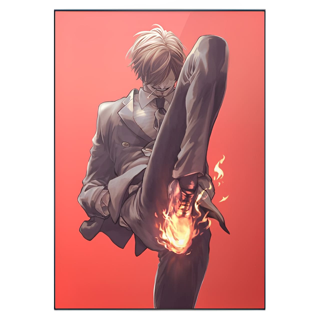 tableau toile one piece sanji jambe noire 3