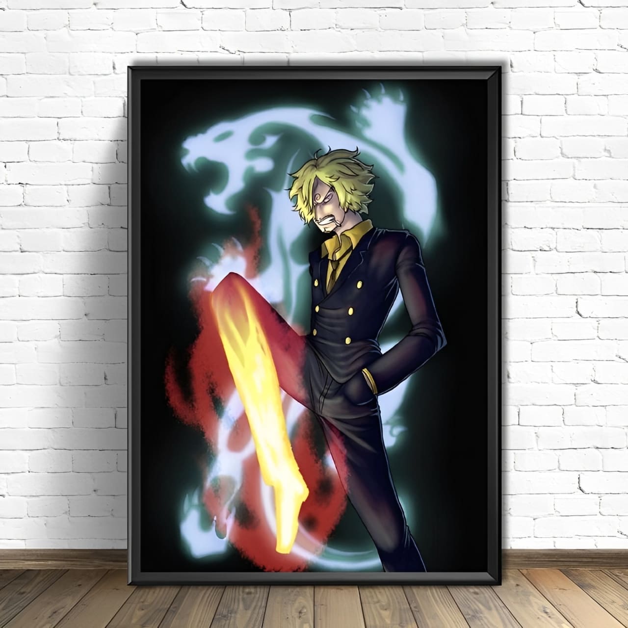 tableau toile one piece vinsmoke sanji tiger 1
