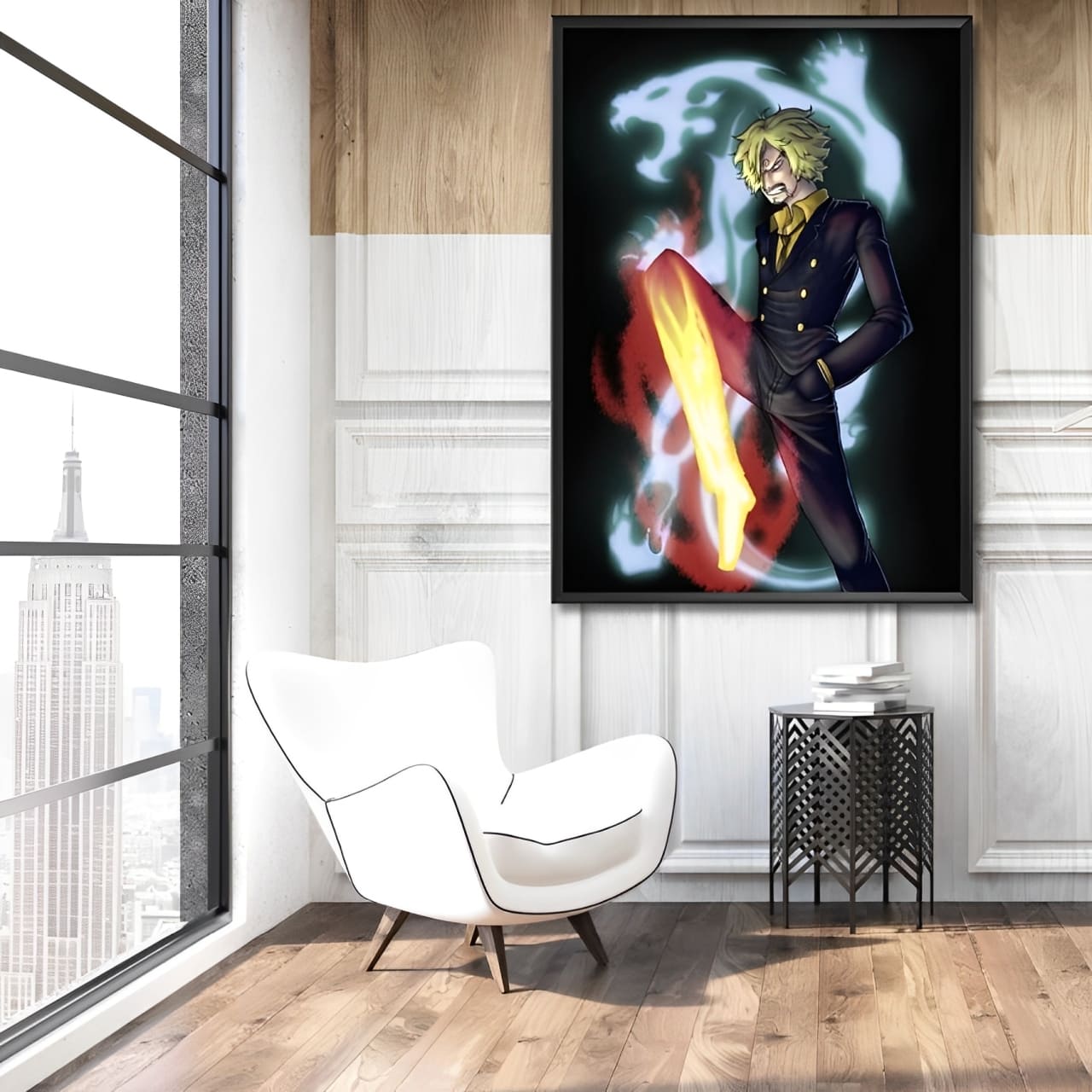 tableau toile one piece vinsmoke sanji tiger 2