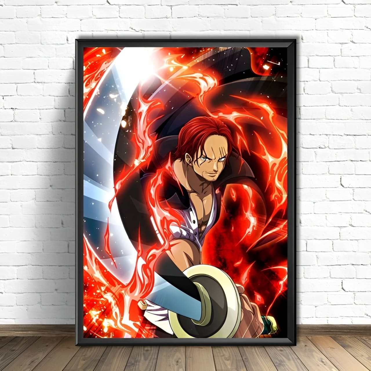 tableau toile one piece shanks roux fire griffon 1