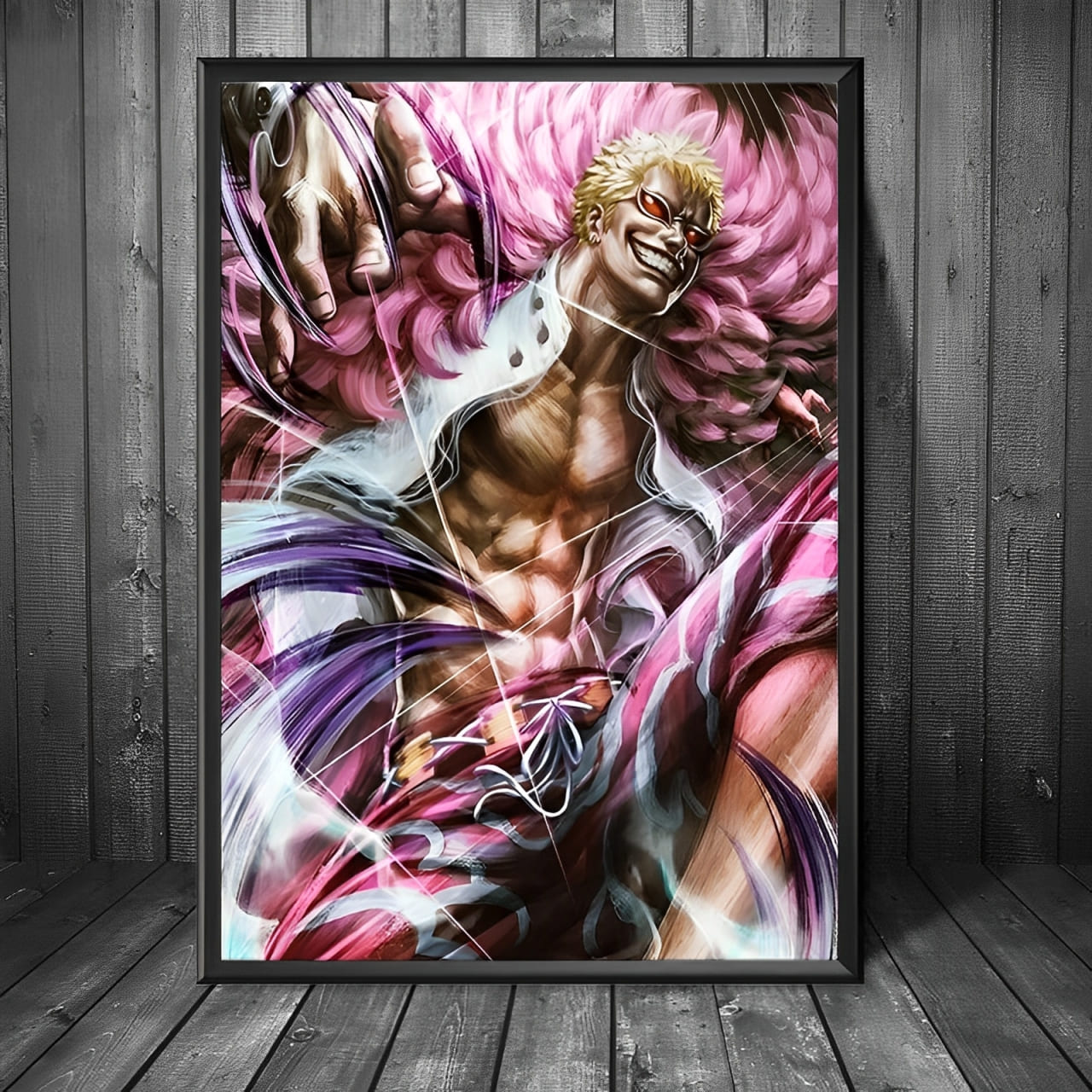 tableau toile one piece shichibukai doflamingo 1
