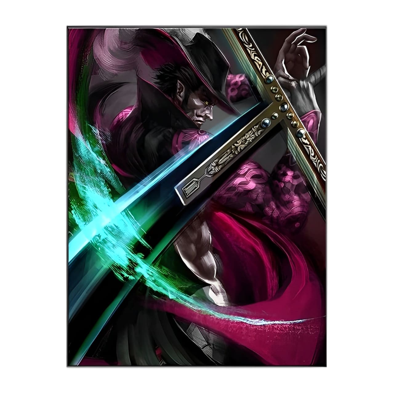tableau toile one piece shichibukai mihawk 3