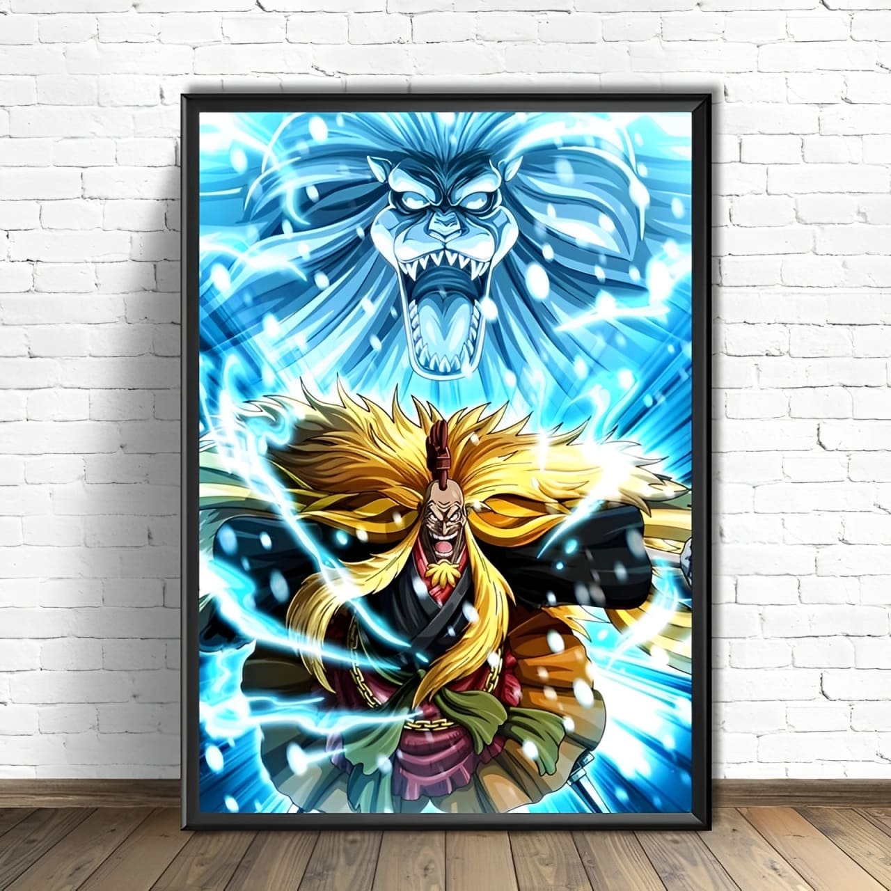 tableau toile one piece shiki lion or 1