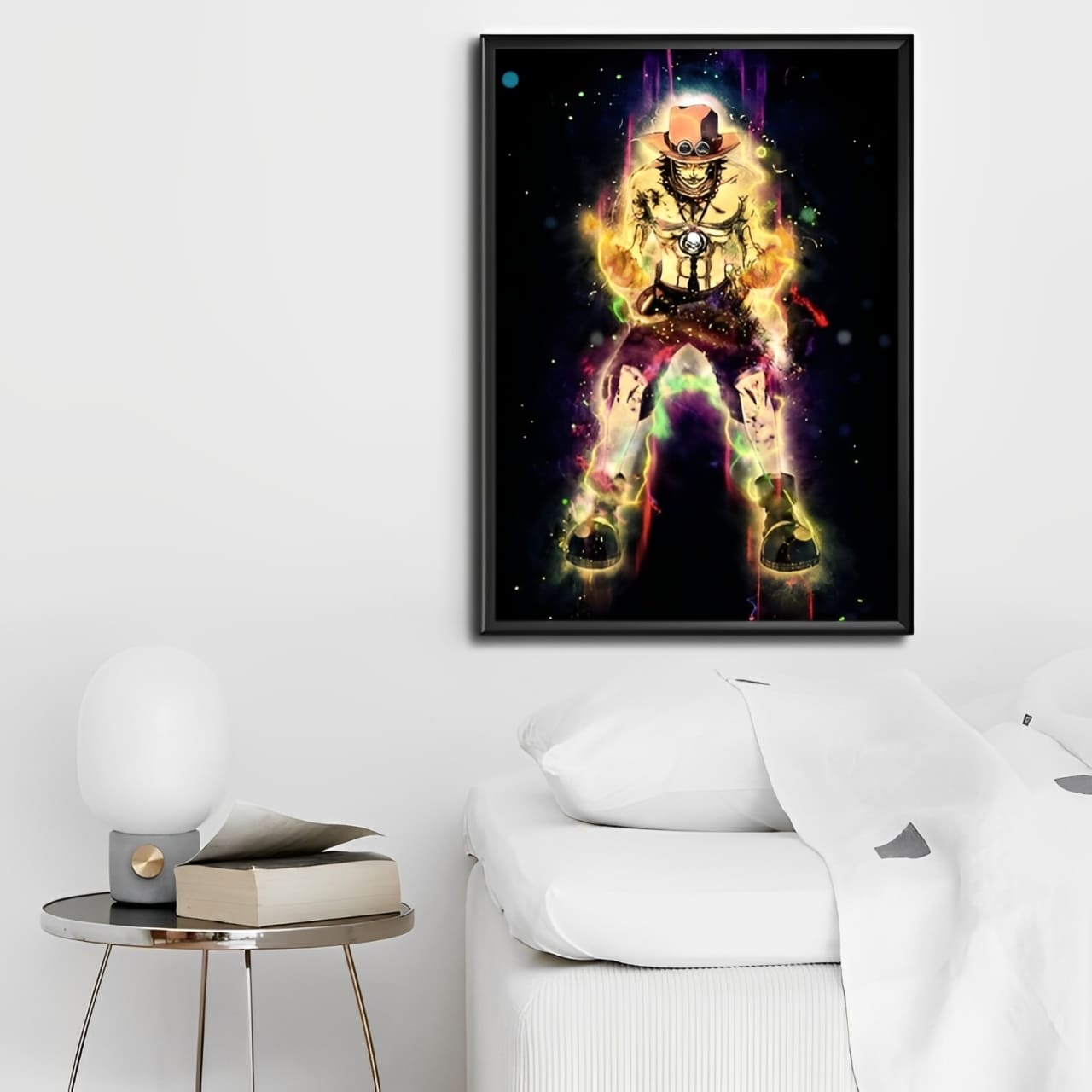 tableau toile one piece sparks portgas ace 2