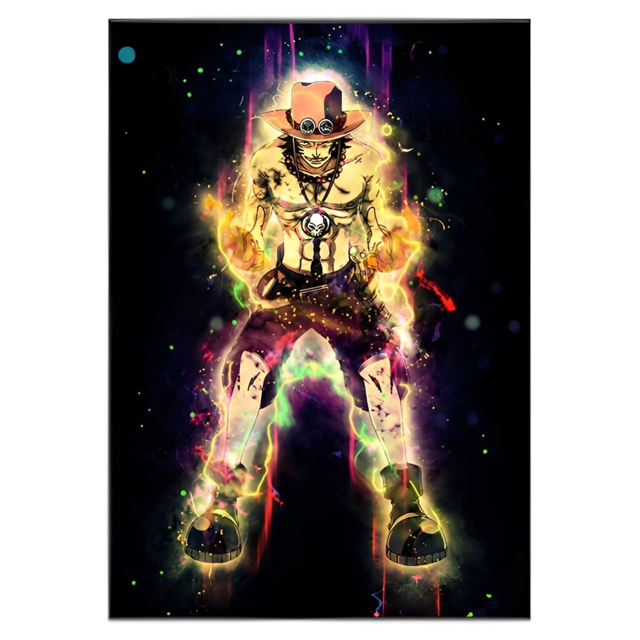 tableau toile one piece sparks portgas ace 3