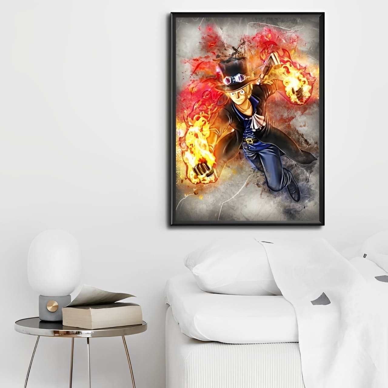 tableau toile one piece sparks sabo 2