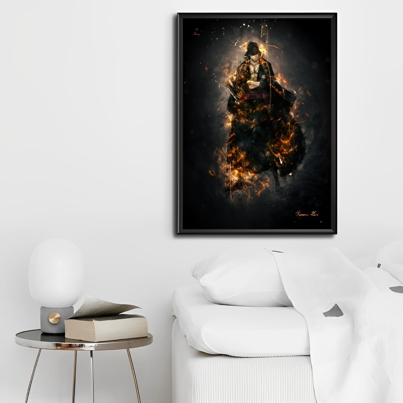 tableau toile one piece sparks roronoa zoro 2