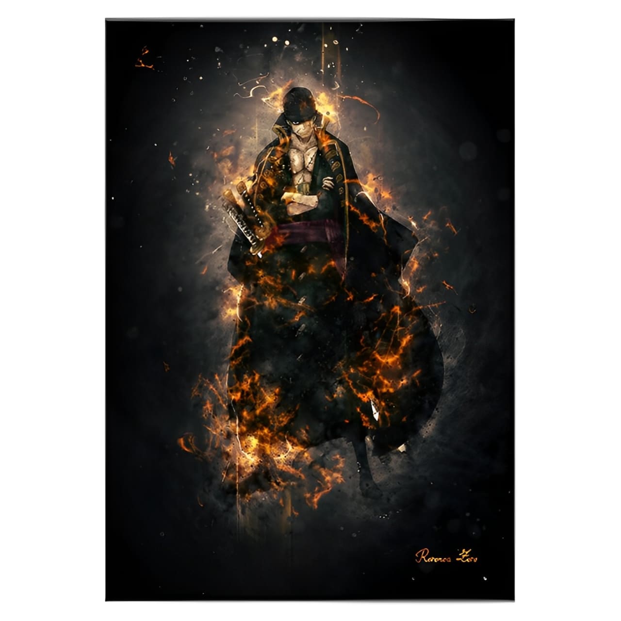 tableau toile one piece sparks roronoa zoro 3