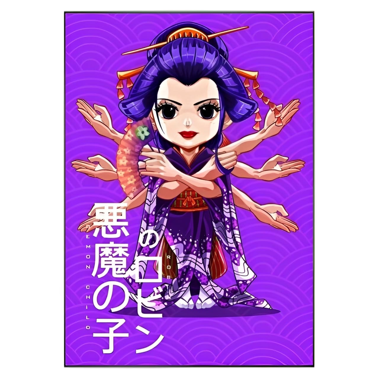 tableau toile one piece robin tiny wano 3