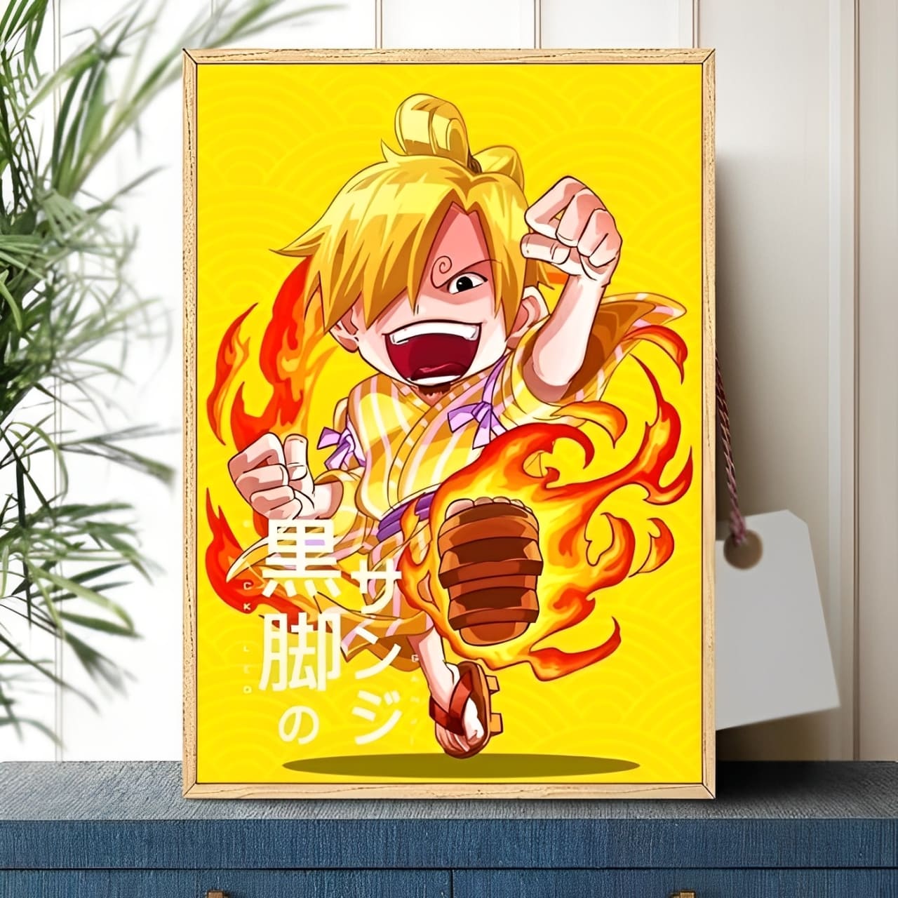 tableau toile one piece sanji tiny wano 1