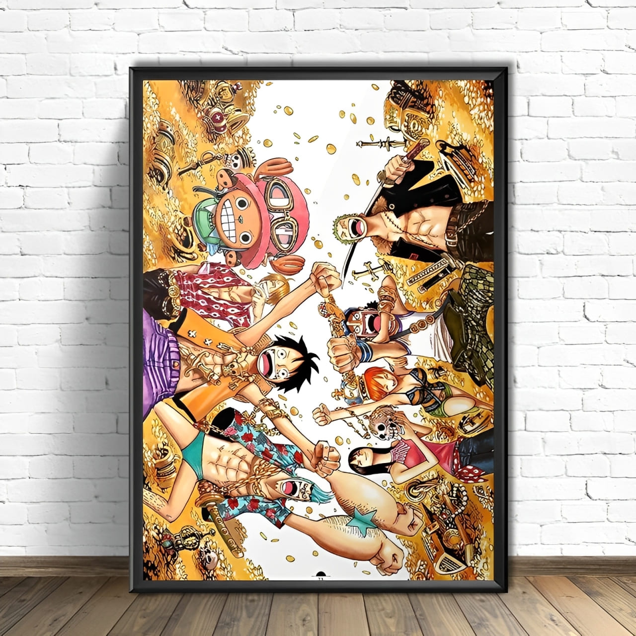 tableau toile one piece mugiwara treasure 1