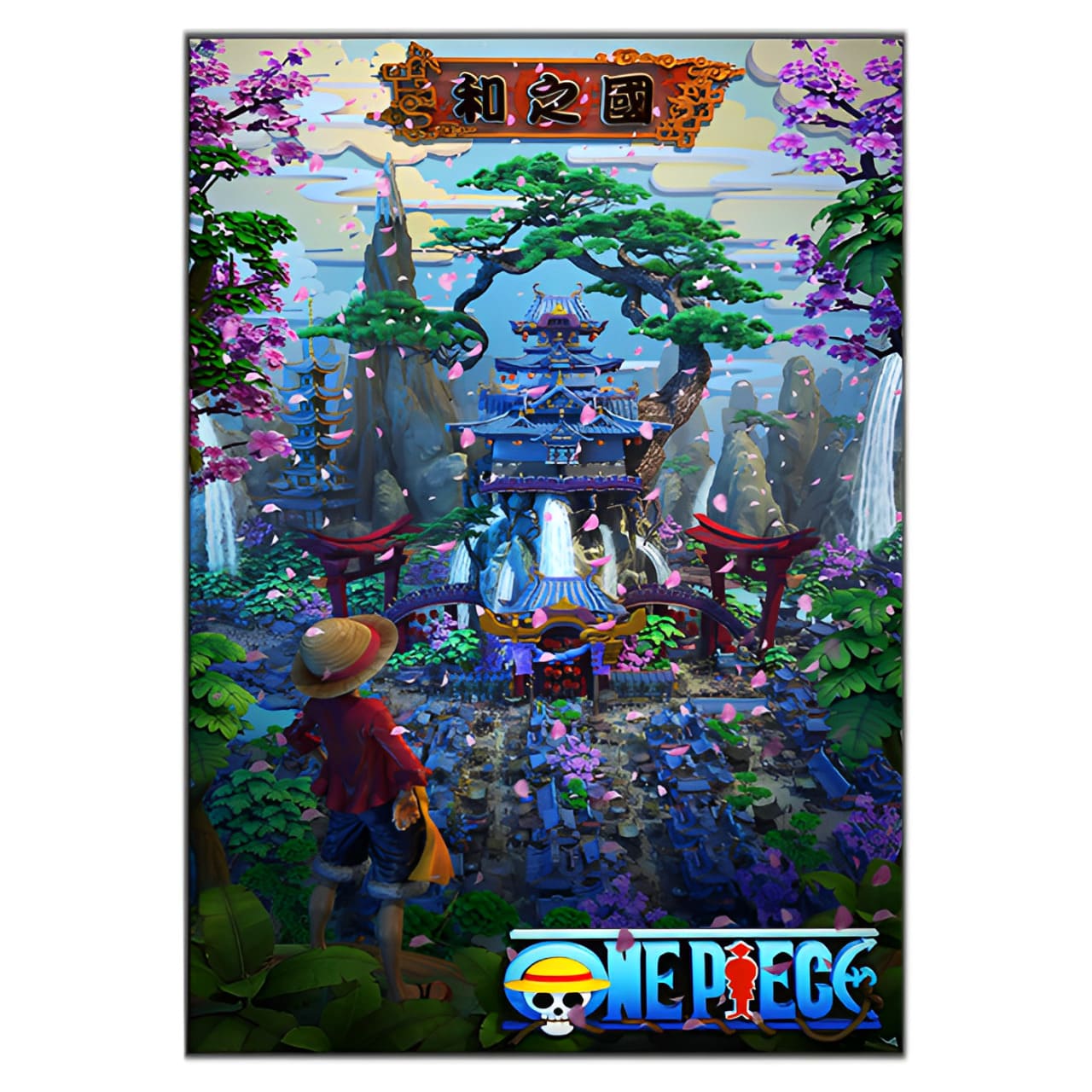 tableau toile one piece luffy wano kuni 3