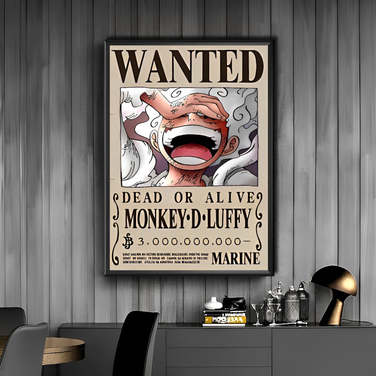 tableau one piece wanted monkey luffy 2