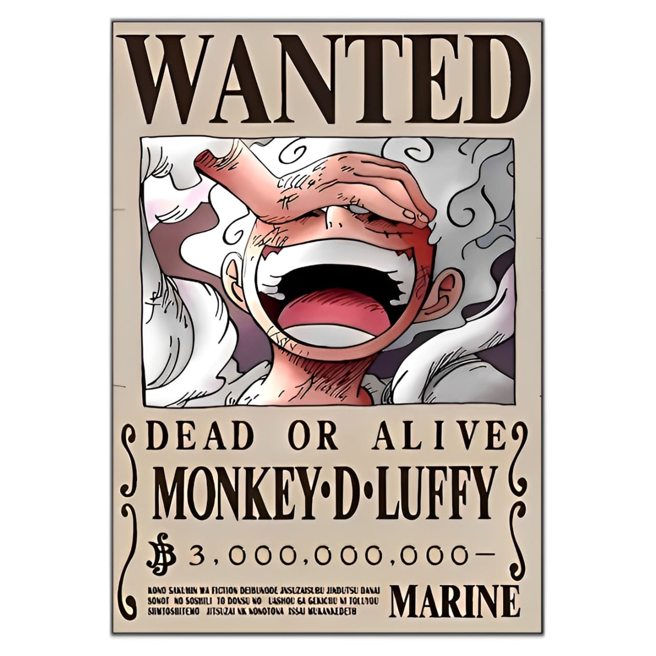 tableau one piece wanted monkey luffy 3