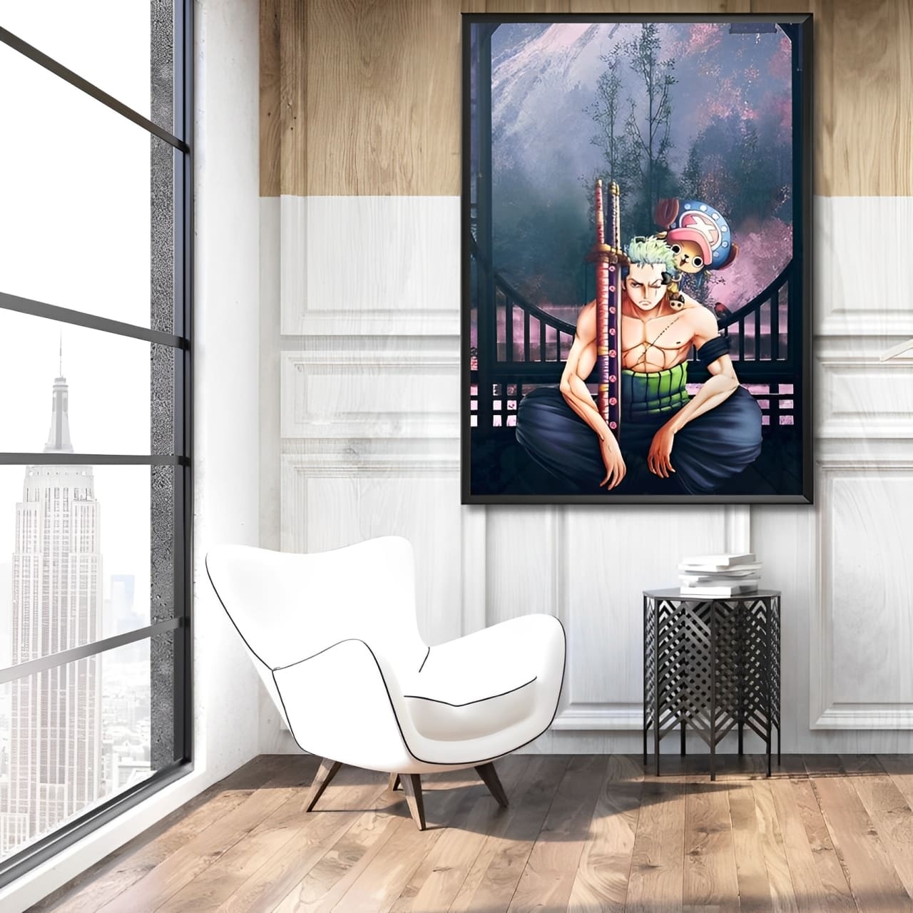 tableau toile one piece zoro chopper 2
