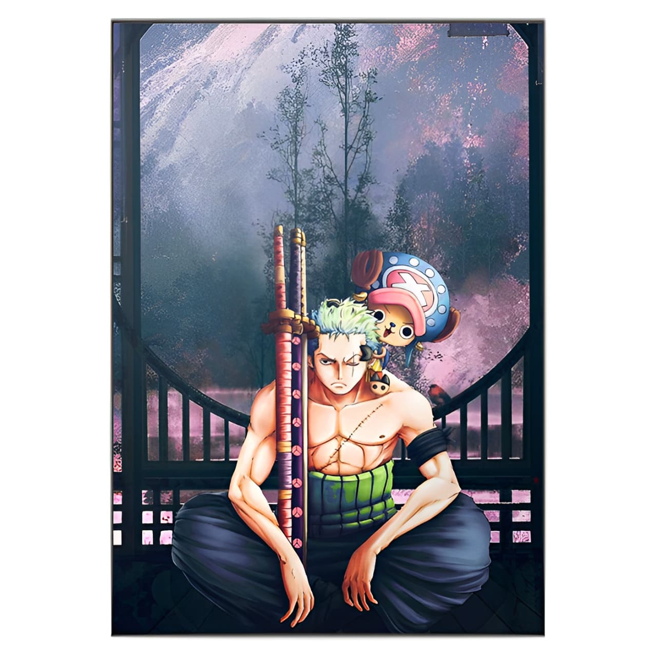 tableau toile one piece zoro chopper 3
