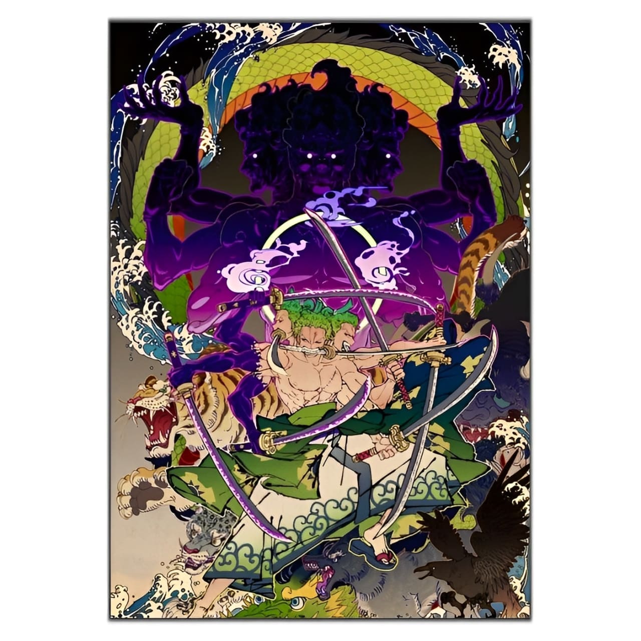 tableau toile one piece zoro ashura 3