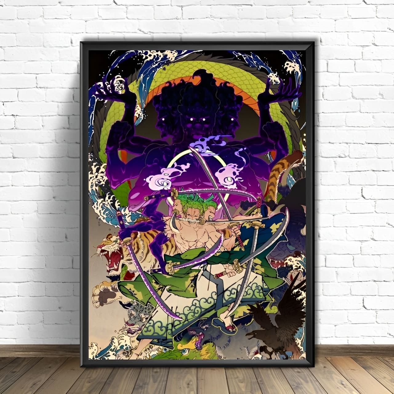 tableau toile one piece zoro ashura 1