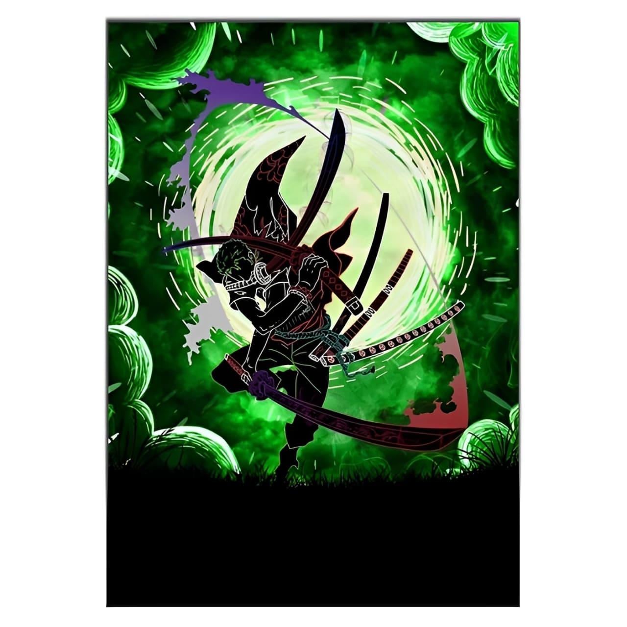 tableau toile one piece roronoa zoro cloud 3