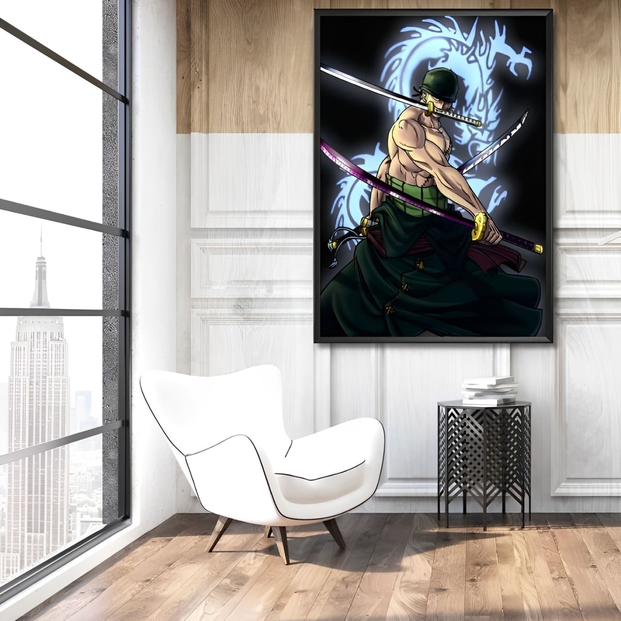 tableau toile one piece roronoa zoro dragon 2