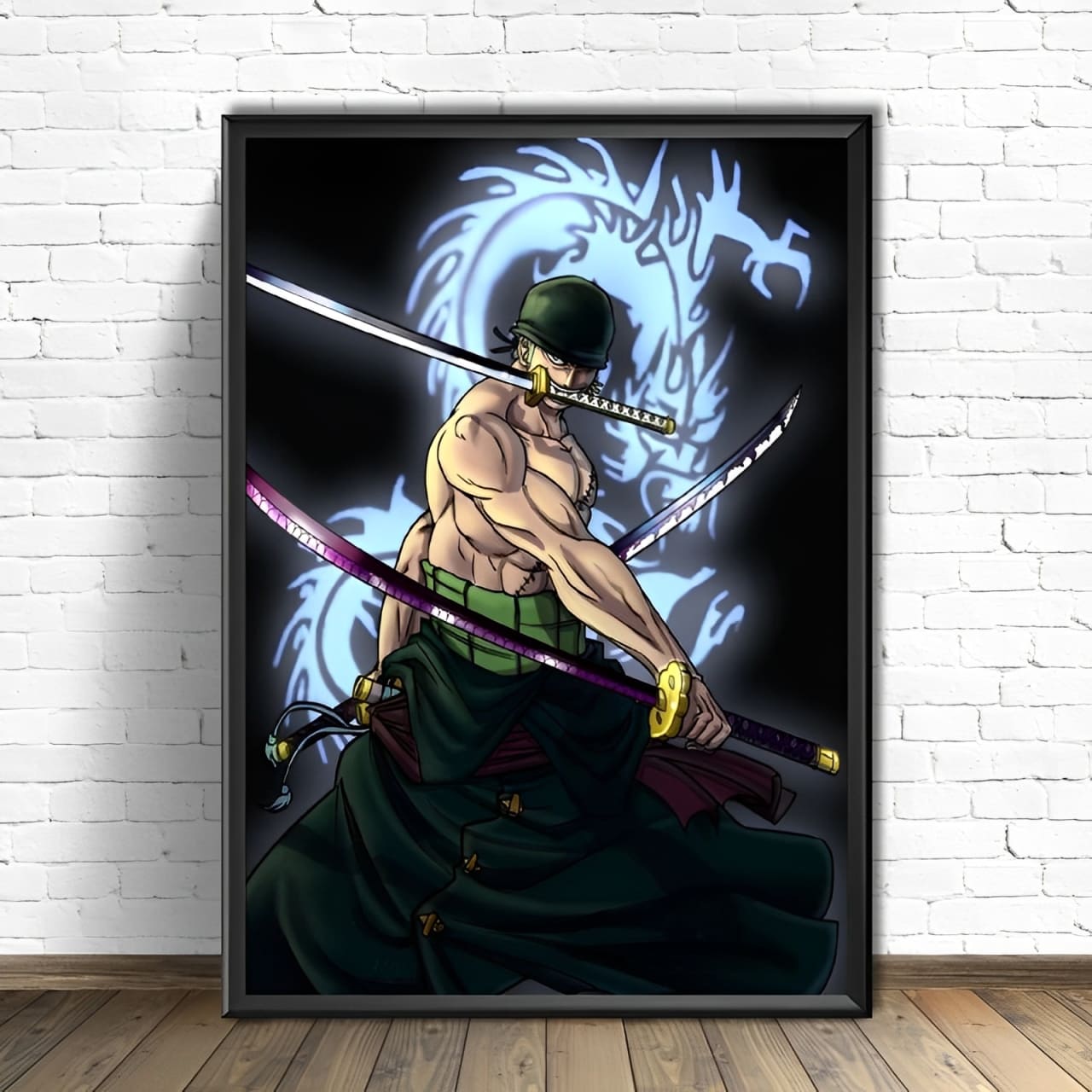 tableau toile one piece roronoa zoro dragon 1