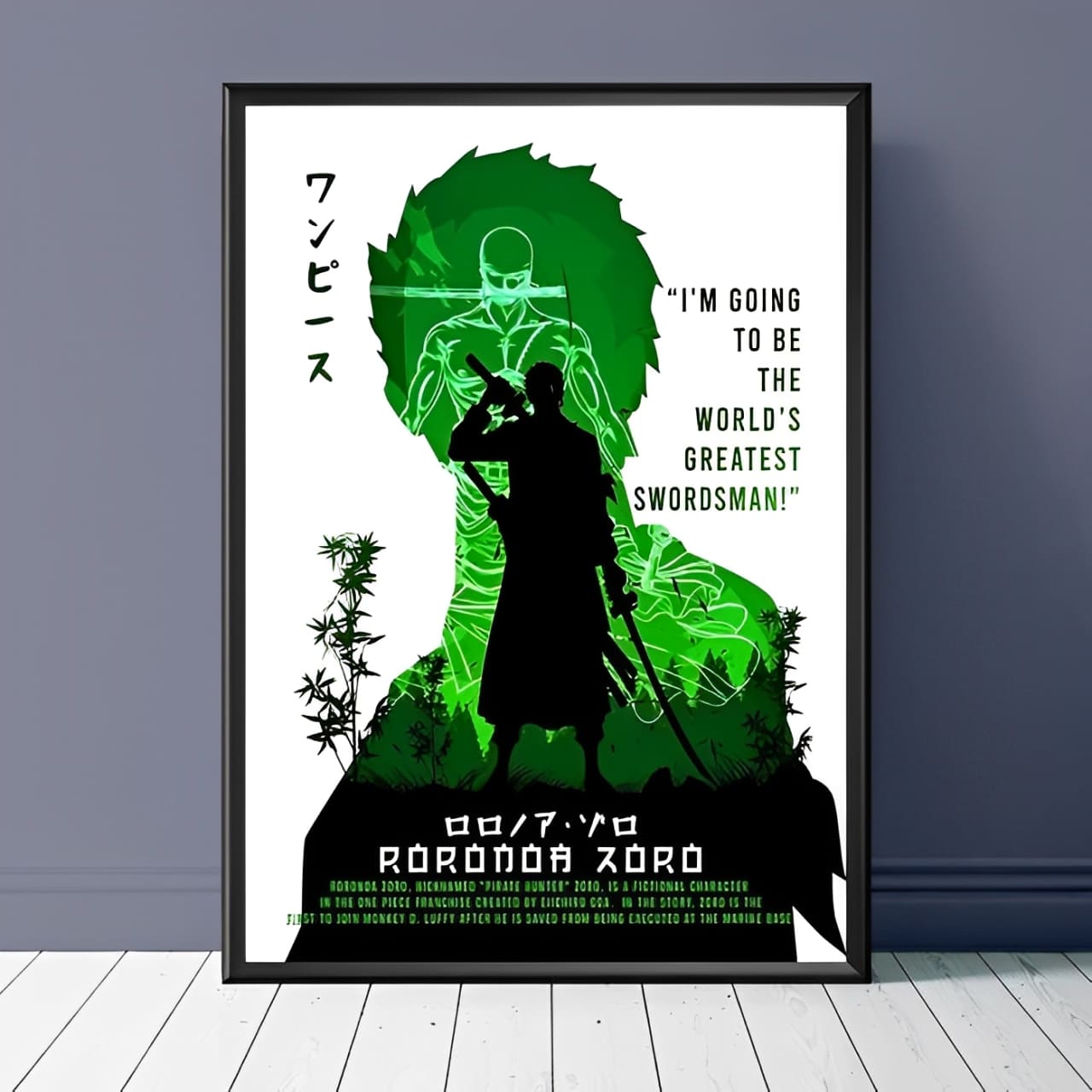 tableau toile one piece roronoa zoro green shadow 1