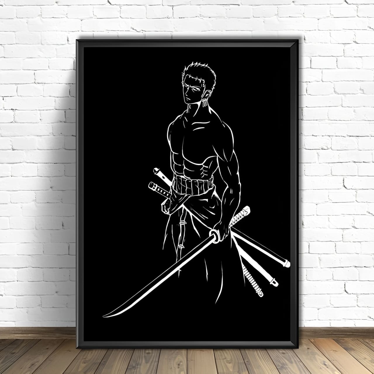 tableau toile one piece roronoa zoro minimal 1
