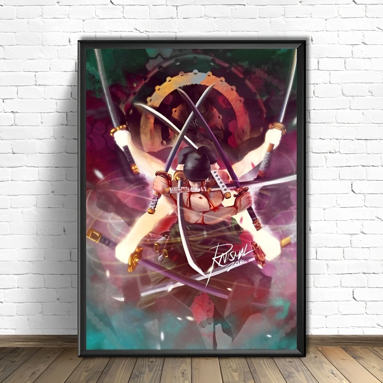 tableau toile one piece roronoa zoro nismal 1