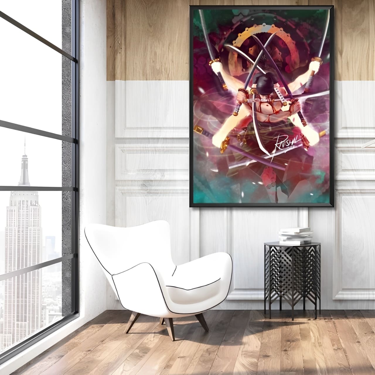 tableau toile one piece roronoa zoro nismal 2