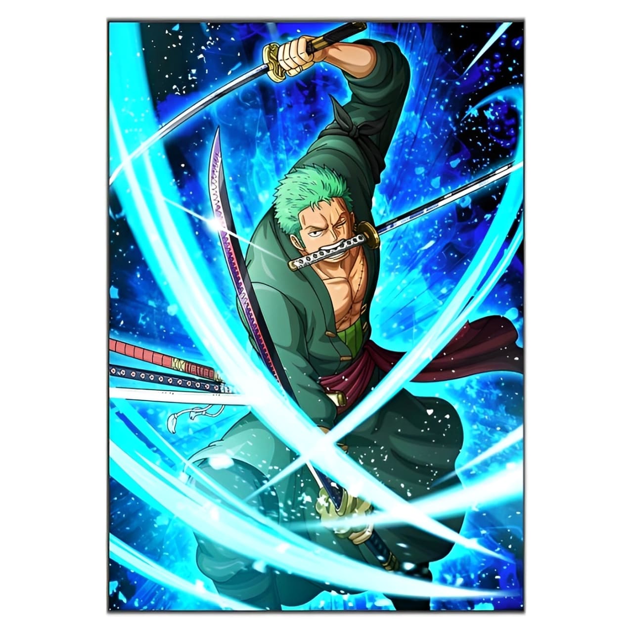 tableau toile one piece roronoa zoro slash 3