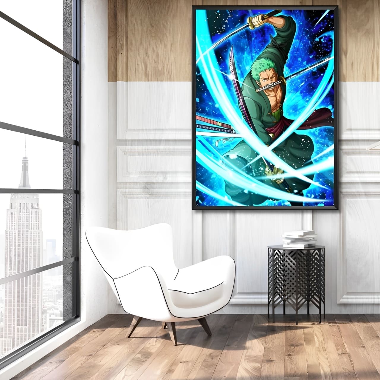 tableau toile one piece roronoa zoro slash 2