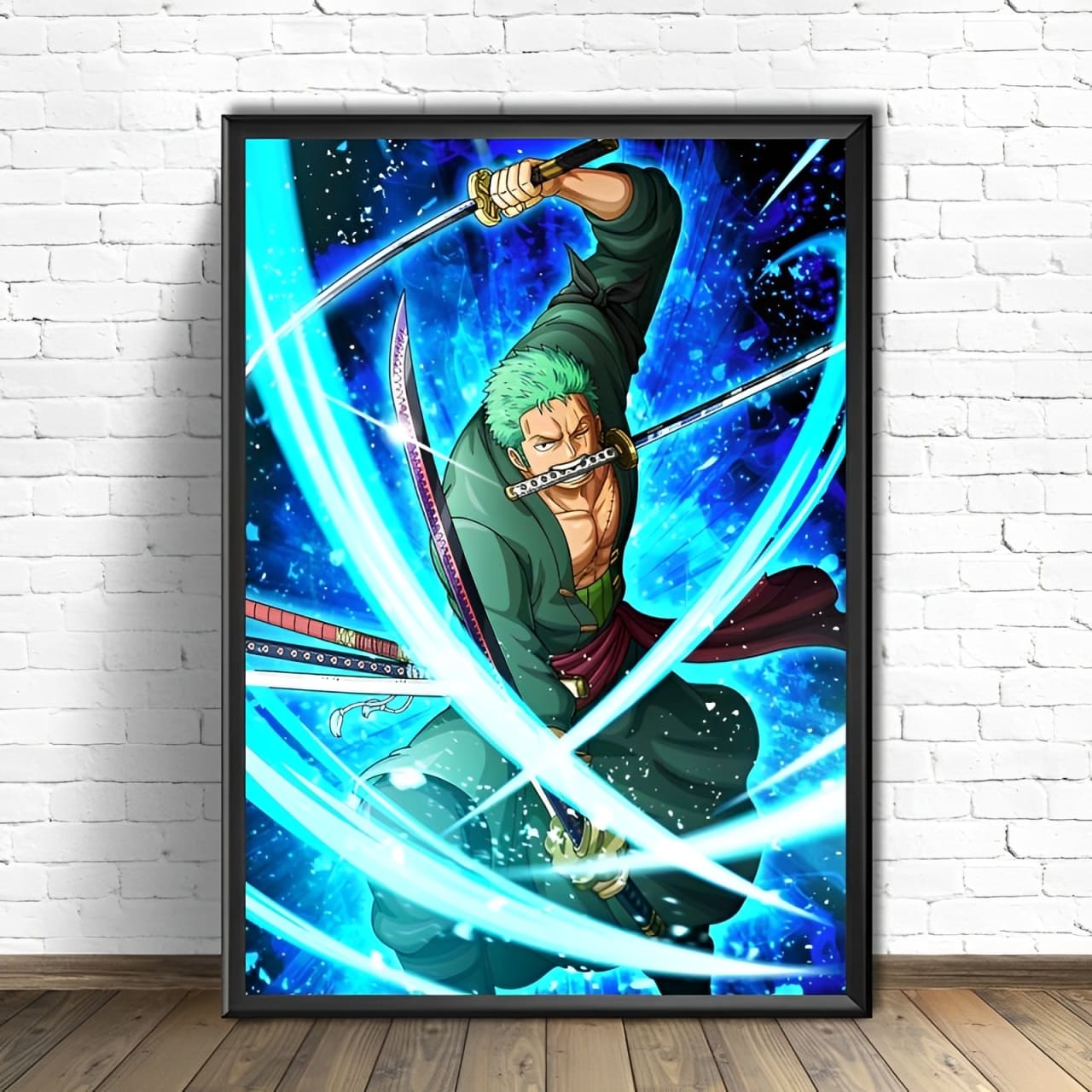 tableau toile one piece roronoa zoro slash 1