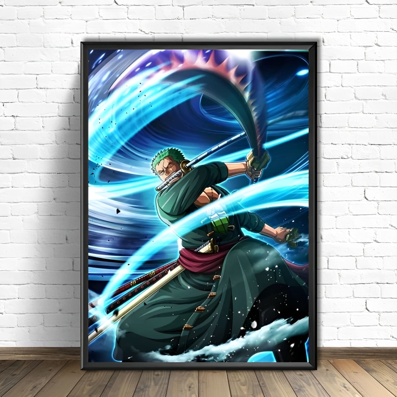tableau toile one piece roronoa zoro storm 1