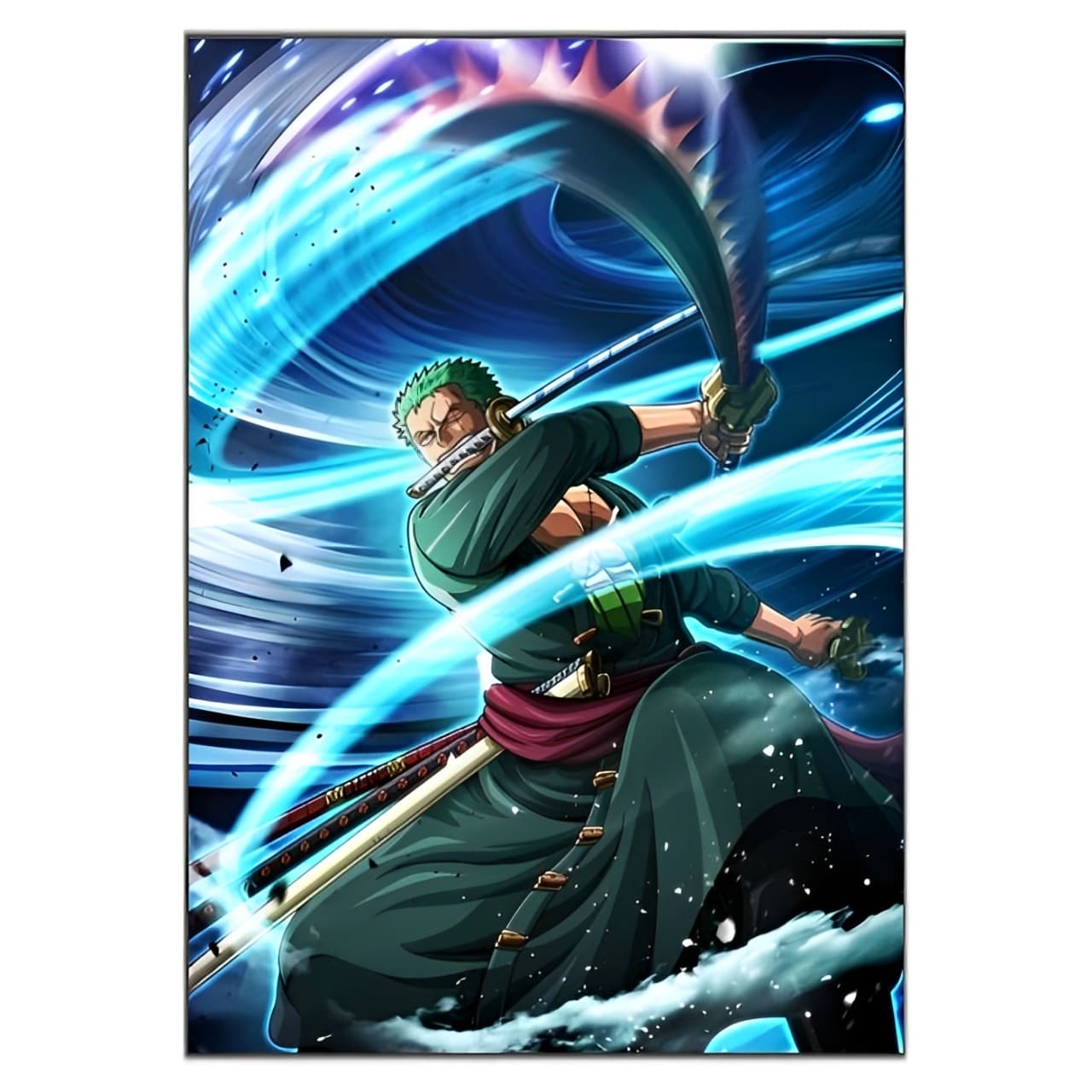 tableau toile one piece roronoa zoro storm 3