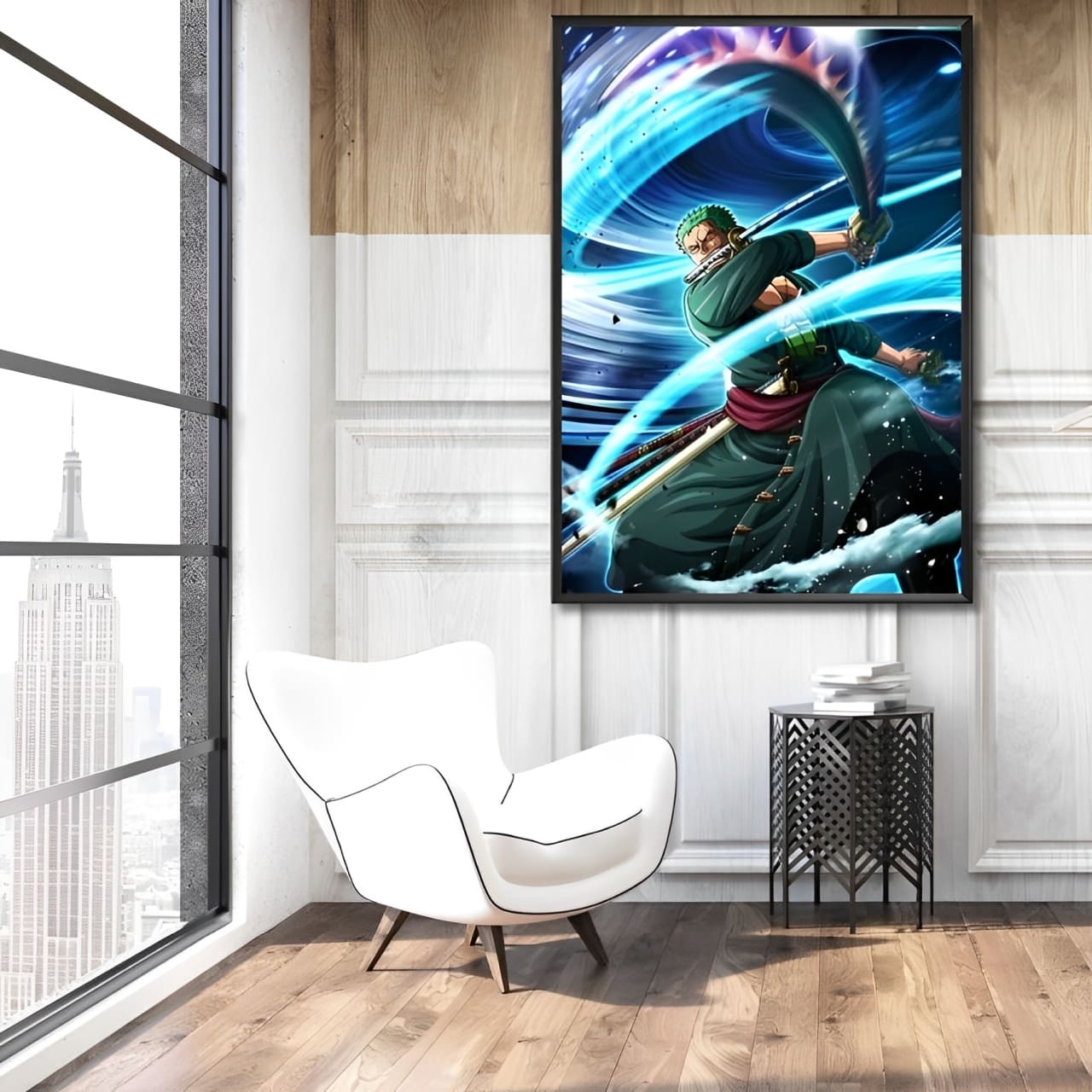 tableau toile one piece roronoa zoro storm 2