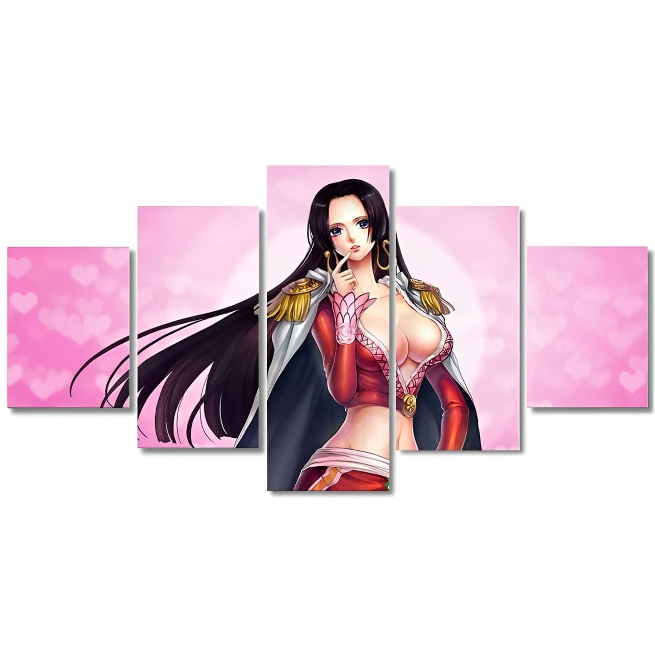 tableau toile one piece 5 parties boa hancock rose 3
