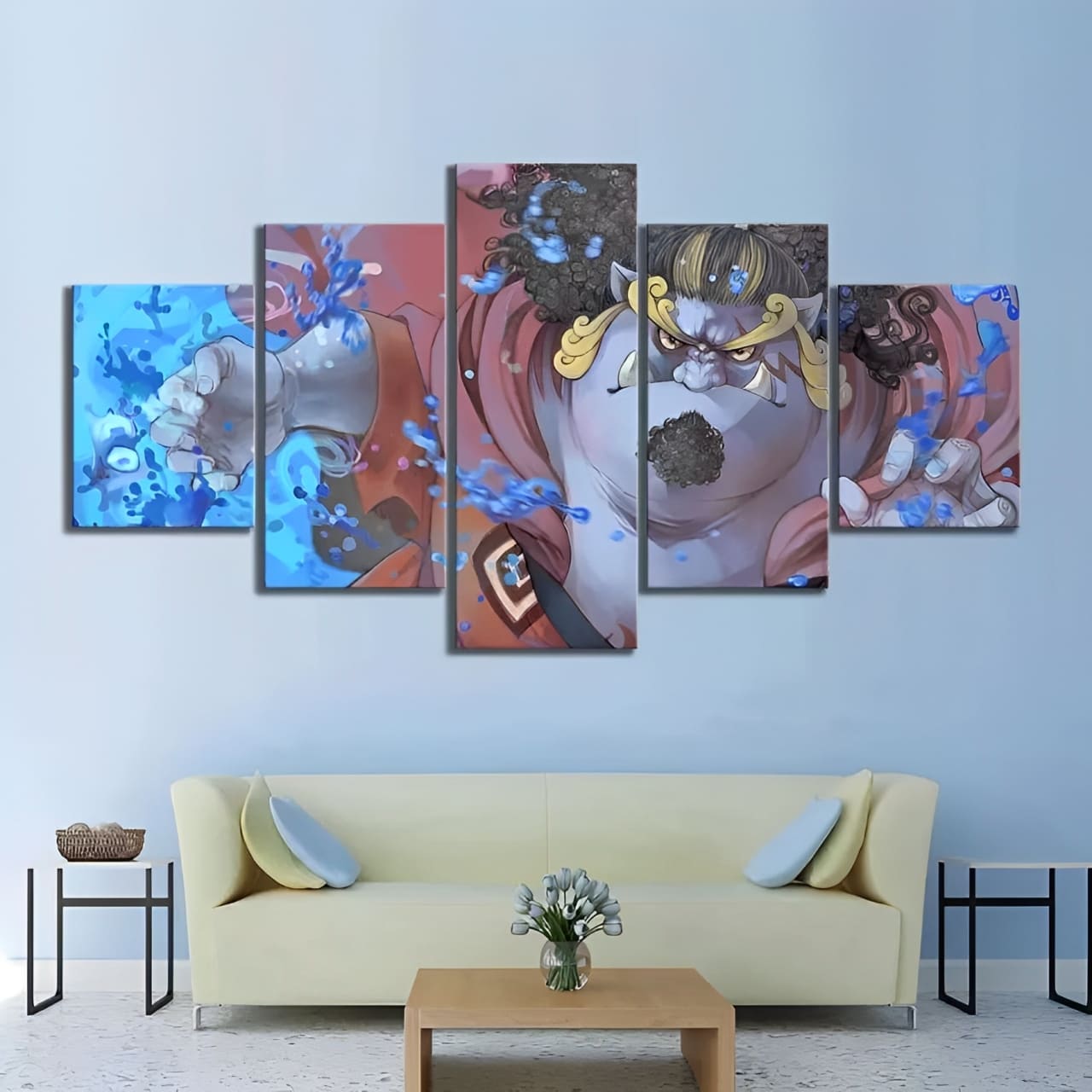 tableau toile one piece 5 parties jinbe 2