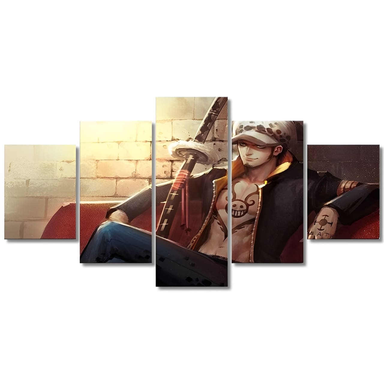 tableau toile one piece 5 parties trafalgar law kikolu 3