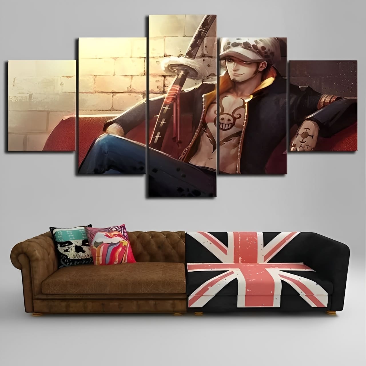 tableau toile one piece 5 parties trafalgar law kikolu 1
