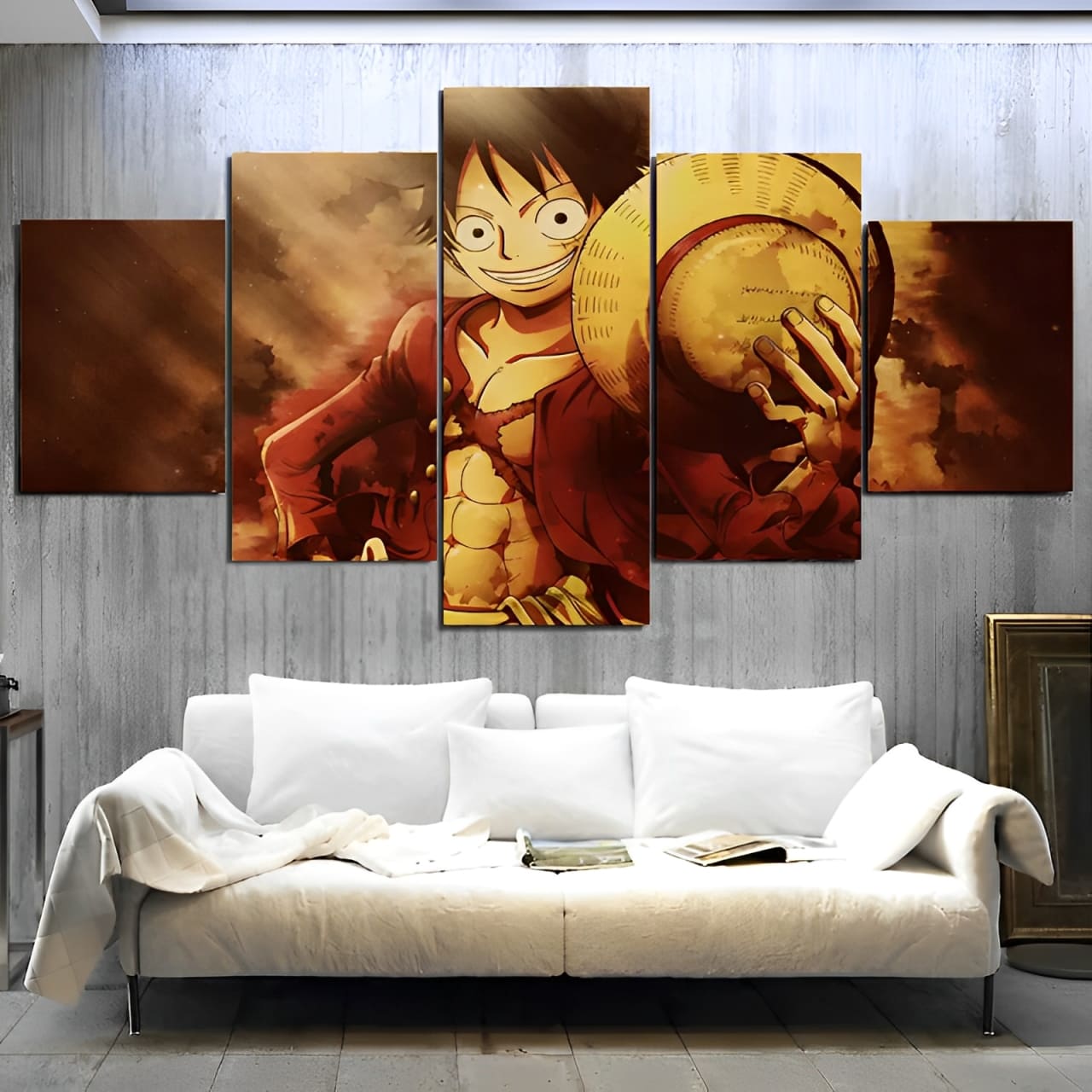 tableau toile one piece 5 parties monkey luffy strawhat 2