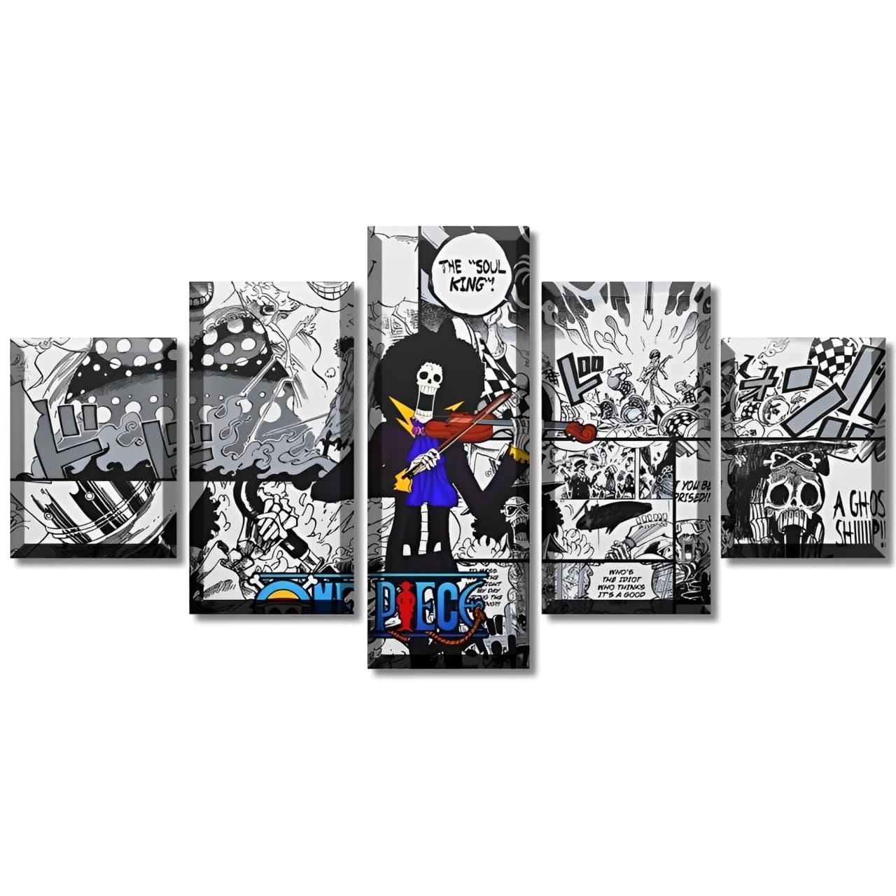 tableau toile one piece 5 parties manga brook 3