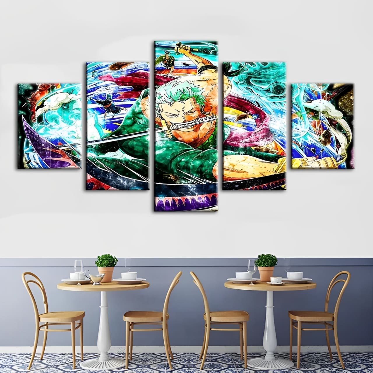 tableau toile one piece 5 parties roronoa zoro shuusui 1