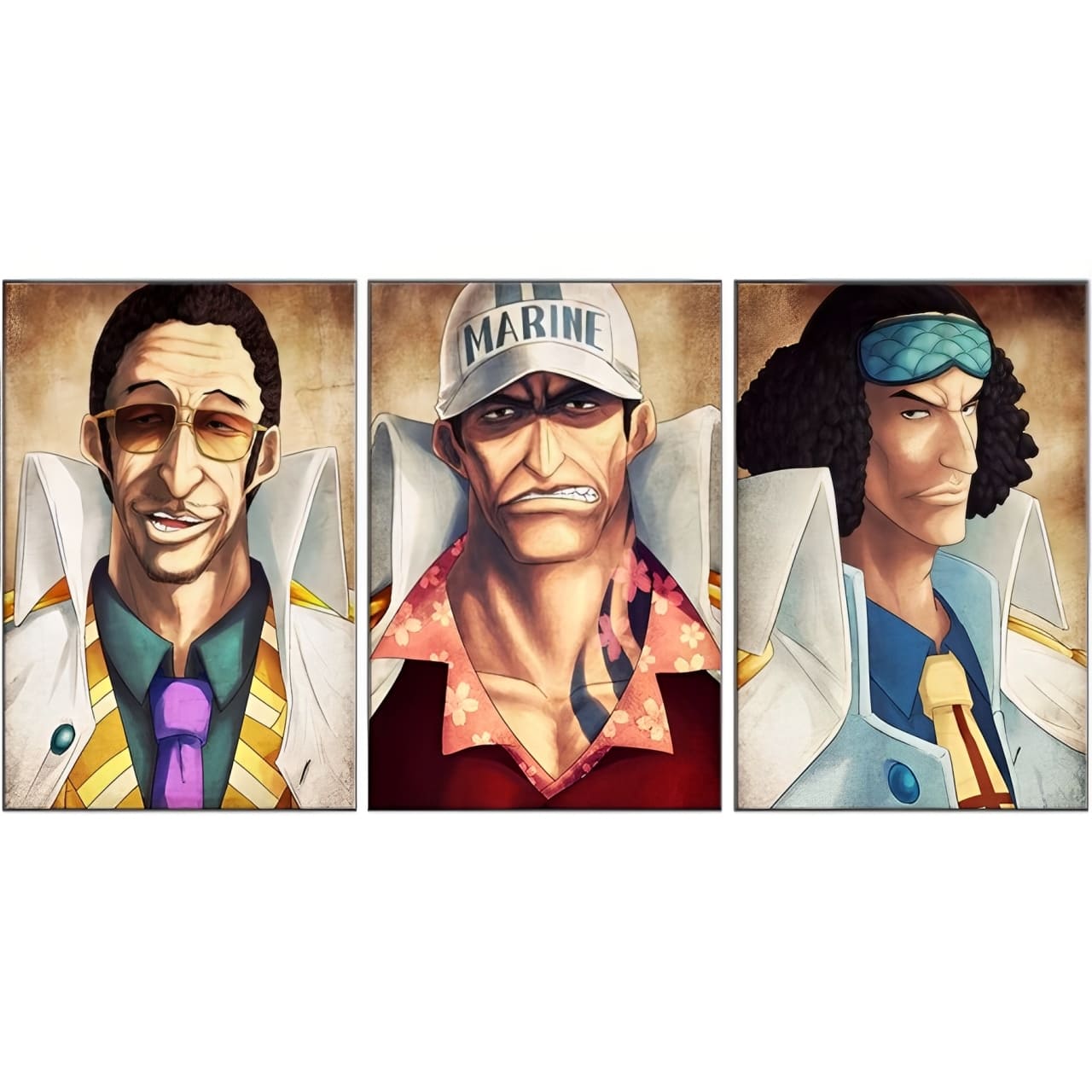 tableau toile one piece 3 parties amiraux marine 3