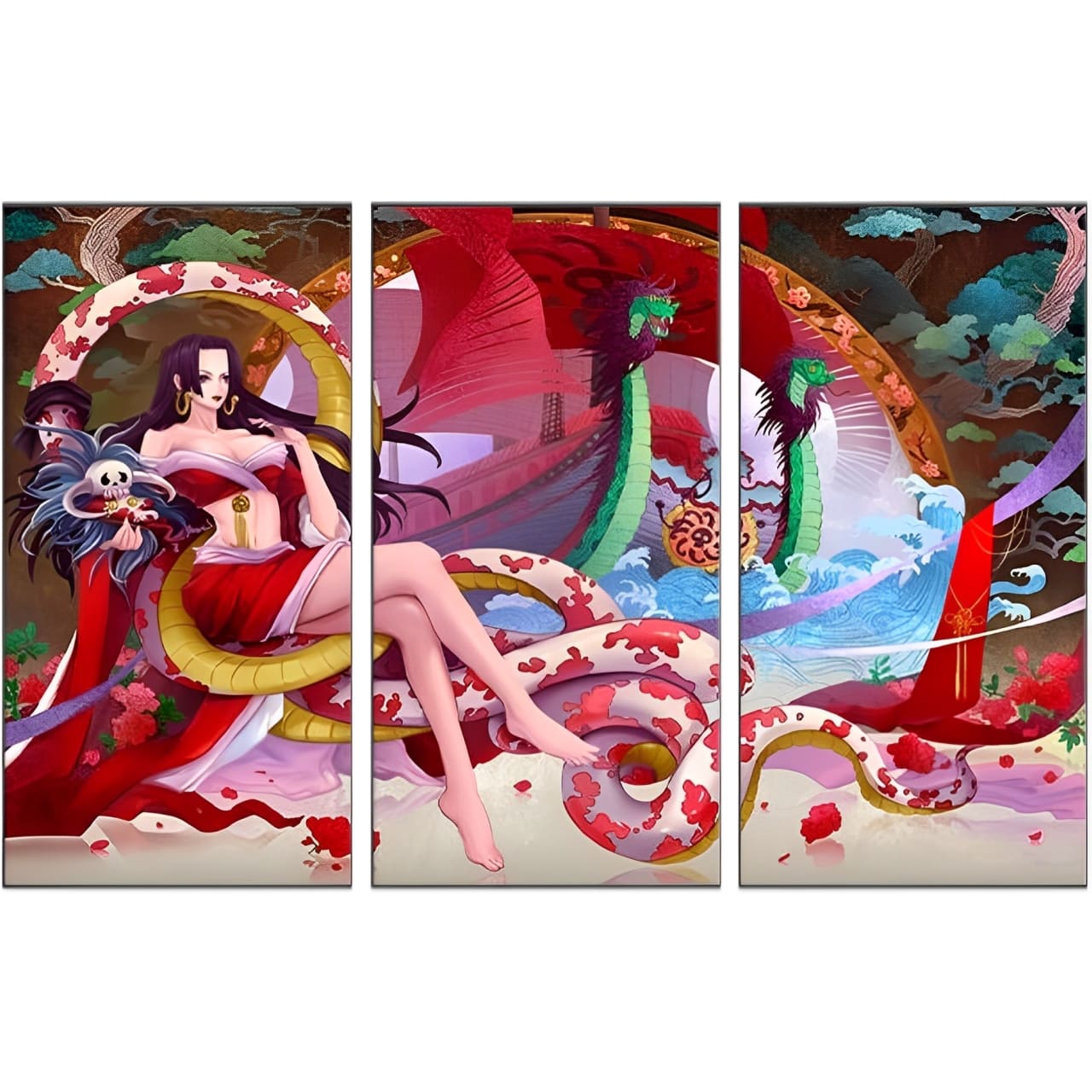 tableau toile one piece 3 parties princesse serpent hancock 3