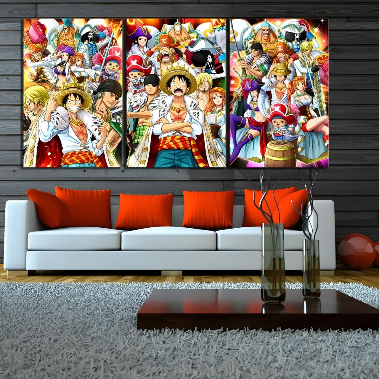 tableau toile one piece 3 parties roi pirates 2