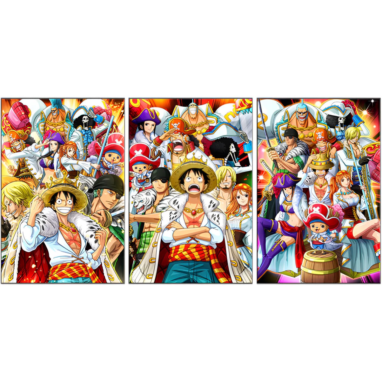 tableau toile one piece 3 parties roi pirates 3
