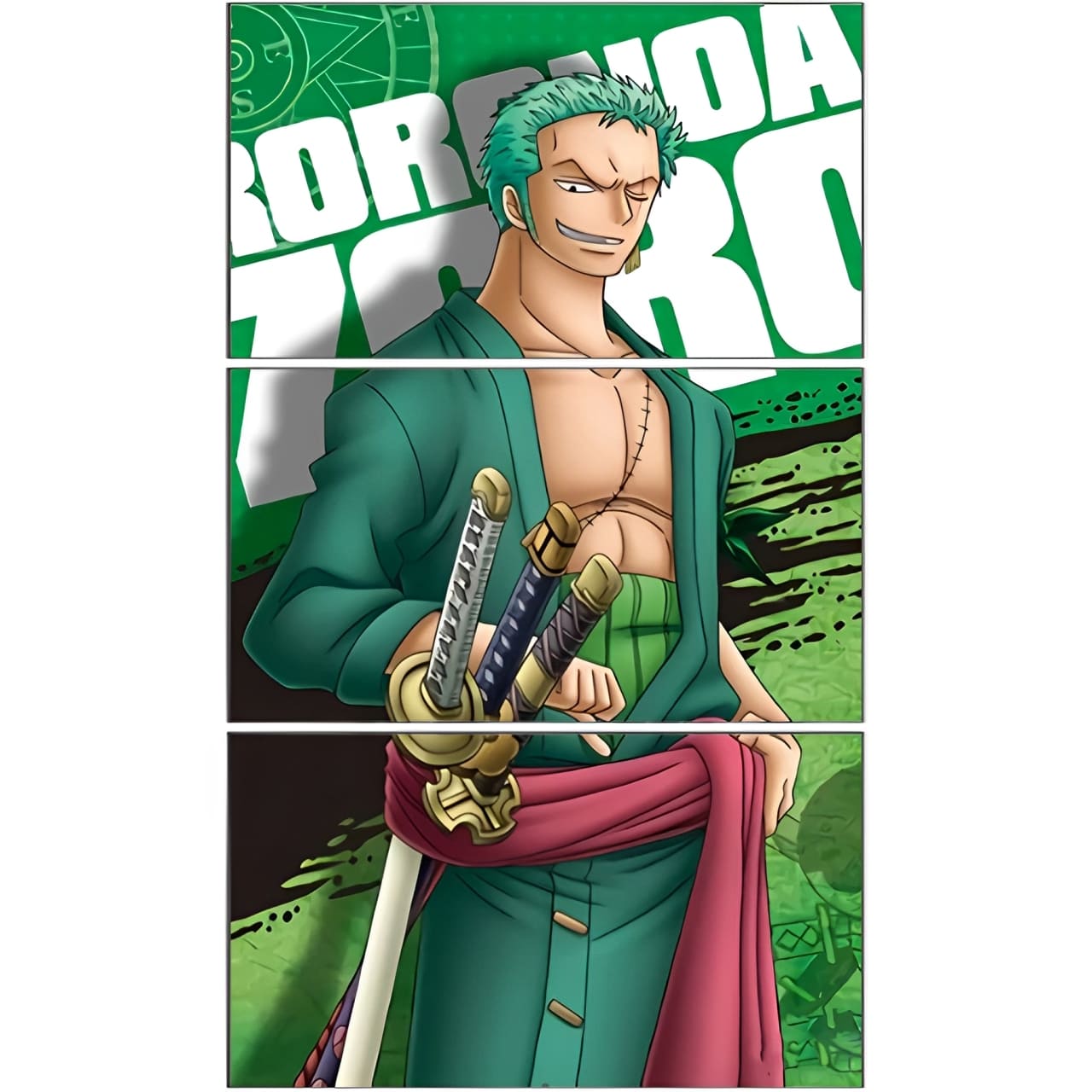 tableau toile one piece 3 parties roronoa zoro 3